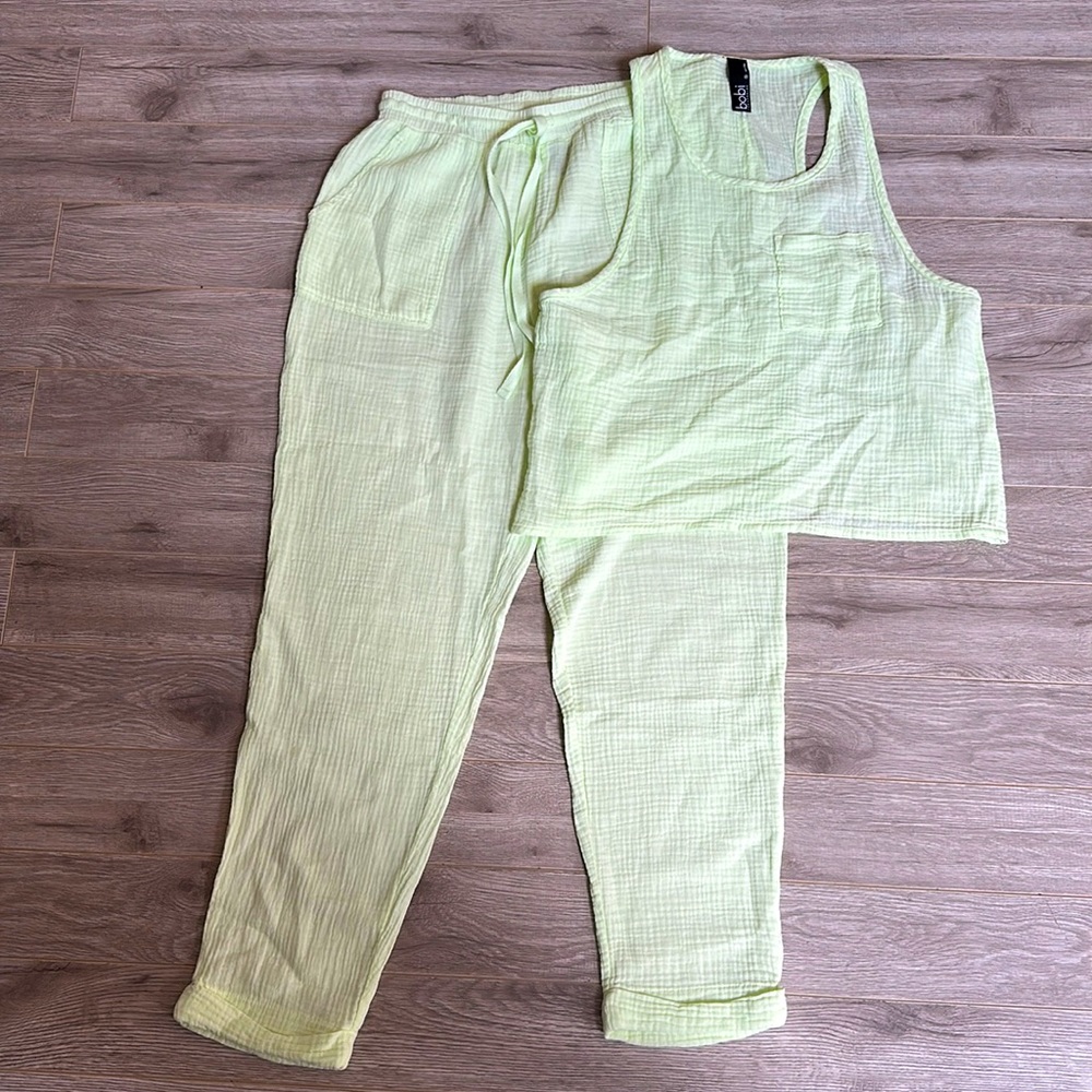 Bobi Lime Green  tank and pants set